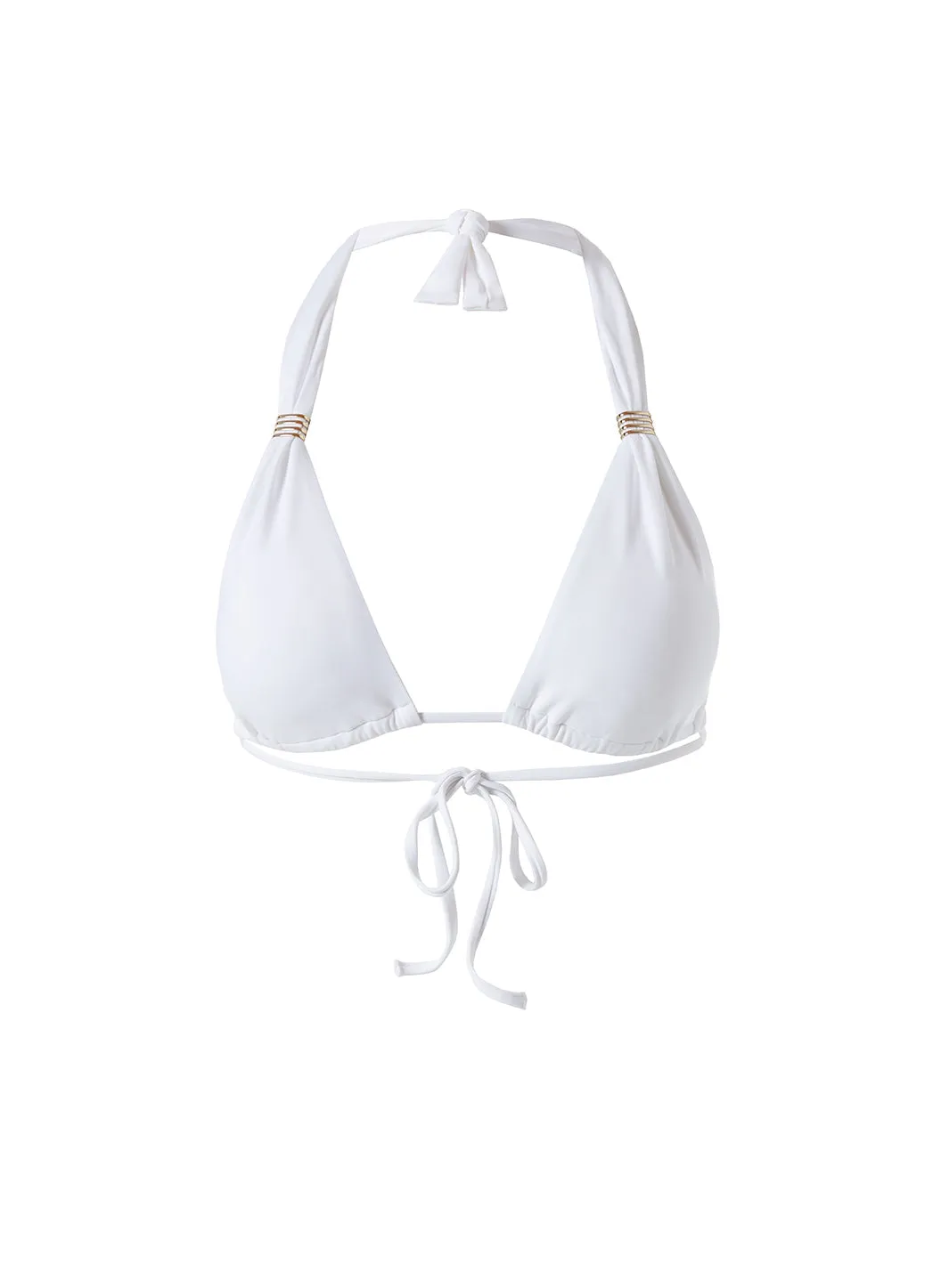 Grenada White Bikini Top sold by Melissa Odabash