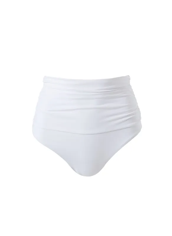 Exclusive Ancona White Bikini Bottom made by Melissa Odabash