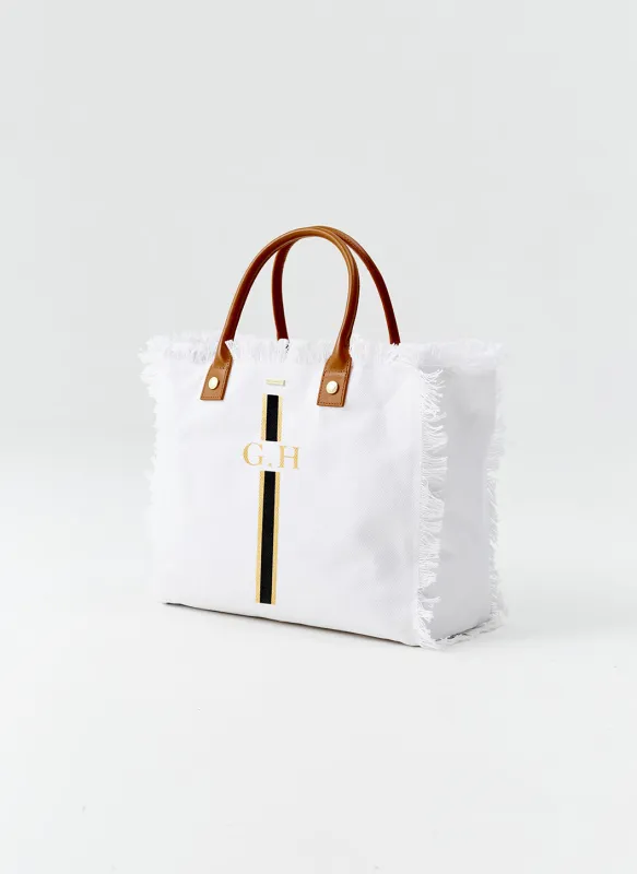 Cap Ferrat White Black sold by Melissa Odabash