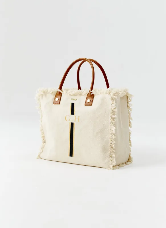 Cap Ferrat Beige Black sold by Melissa Odabash