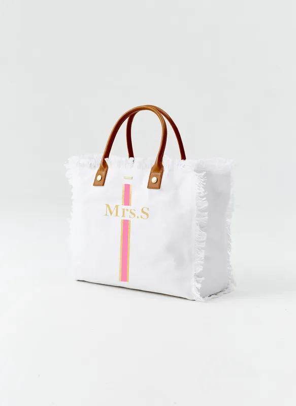 Mrs Cap Ferrat White Pink sold by Melissa Odabash