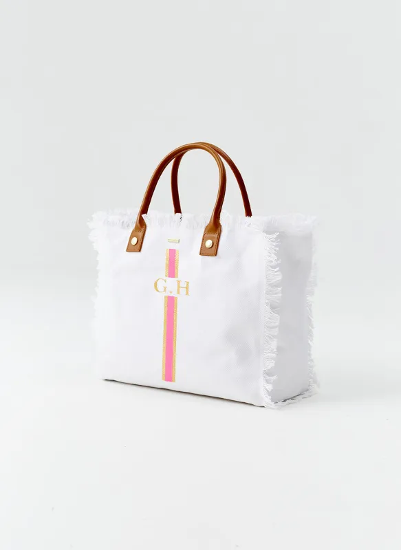 Cap Ferrat White Pink sold by Melissa Odabash