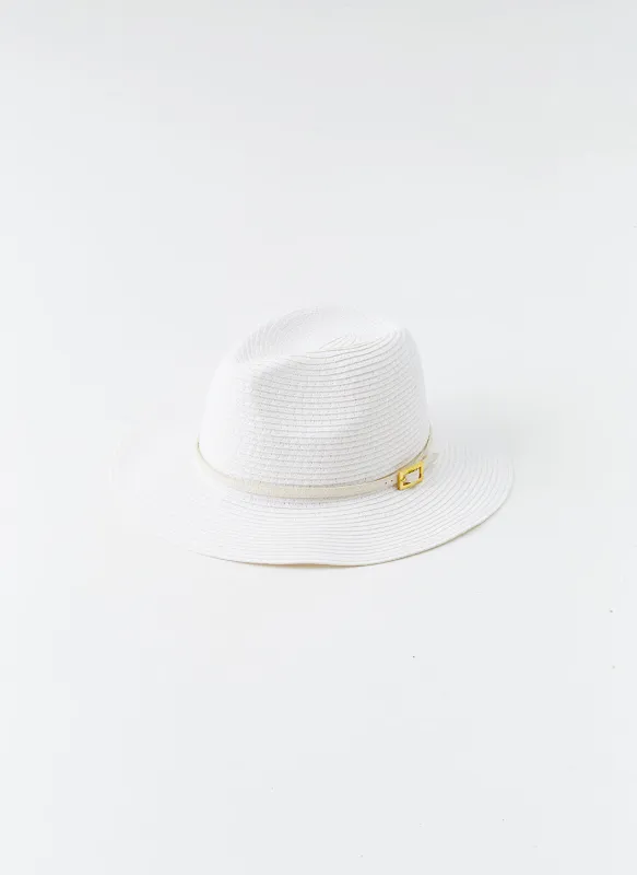 Fedora White/White Hat made by Melissa Odabash