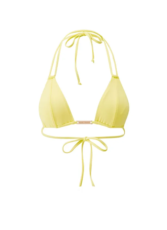 Girona Yellow Bikini Top sold by Melissa Odabash