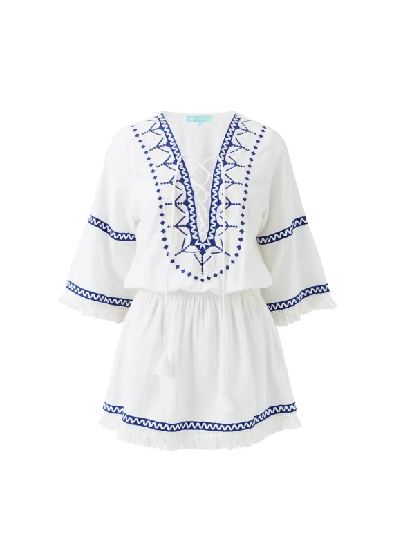 Martina White/Marine Dress made by Melissa Odabash