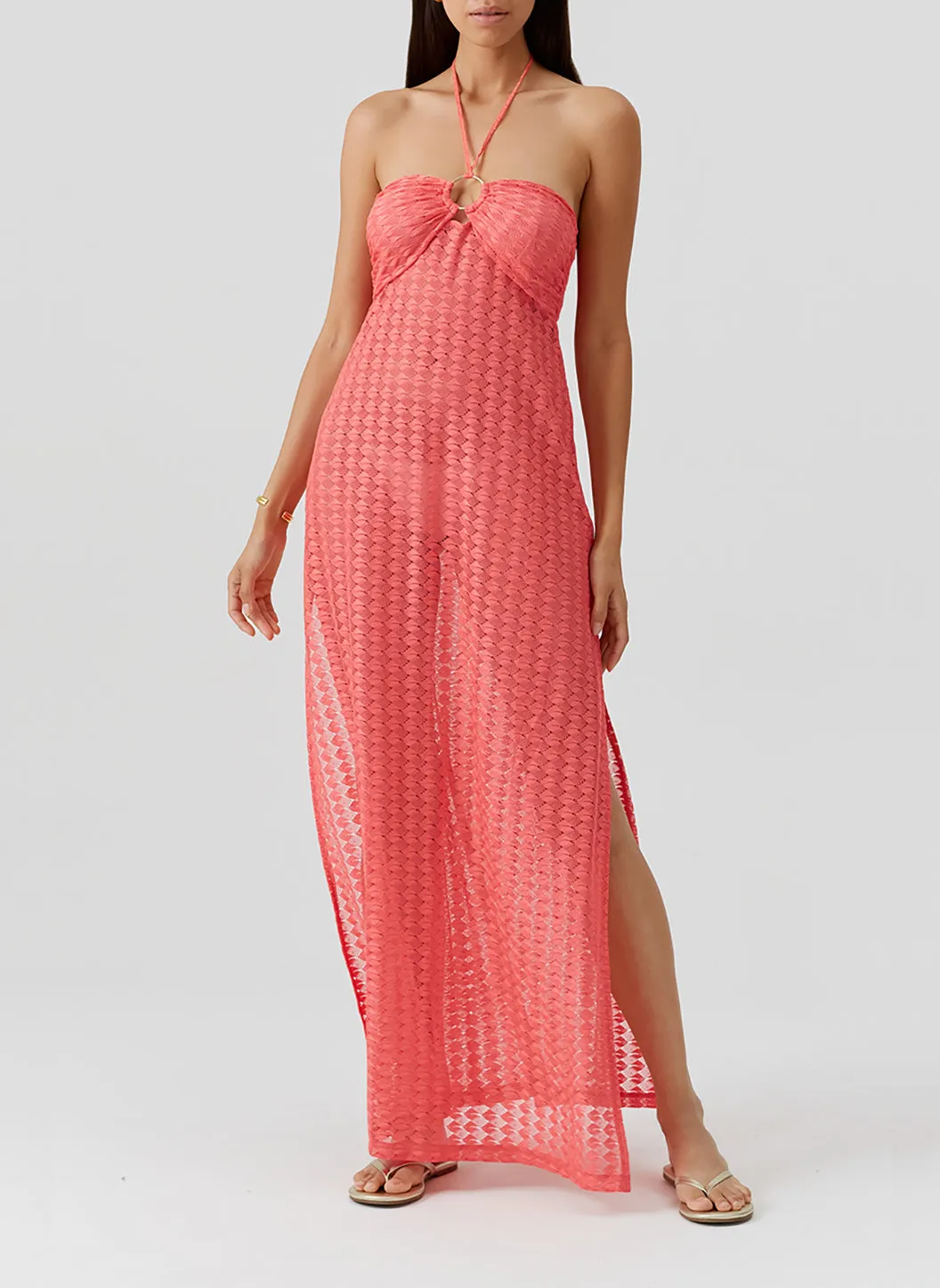 Harriet Apricot Dress sold by Melissa Odabash product image thumbnail 2