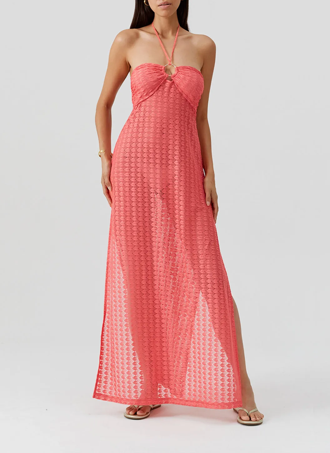 Harriet Apricot Dress sold by Melissa Odabash product image thumbnail 4