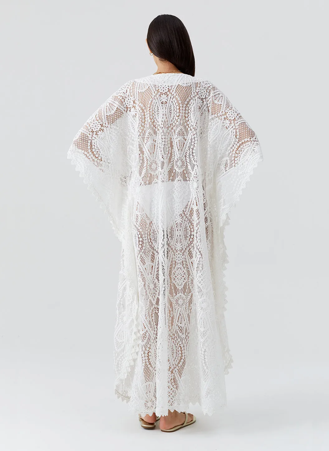 Yasin White Kaftan sold by Melissa Odabash product image thumbnail 5