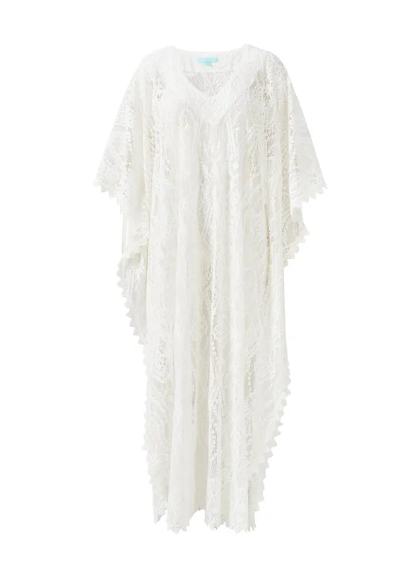 Yasin White Kaftan made by Melissa Odabash