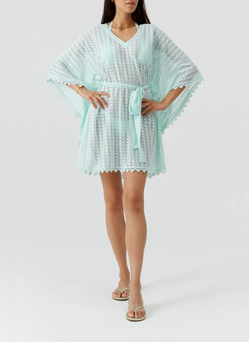 Petra Mint Kaftan sold by Melissa Odabash product image thumbnail 5