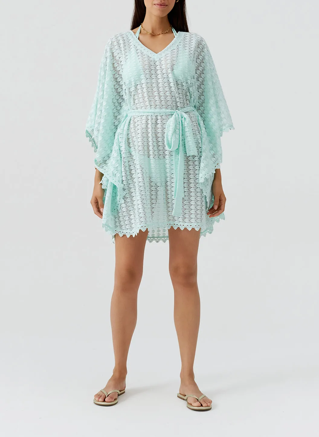 Petra Mint Kaftan sold by Melissa Odabash product image thumbnail 3