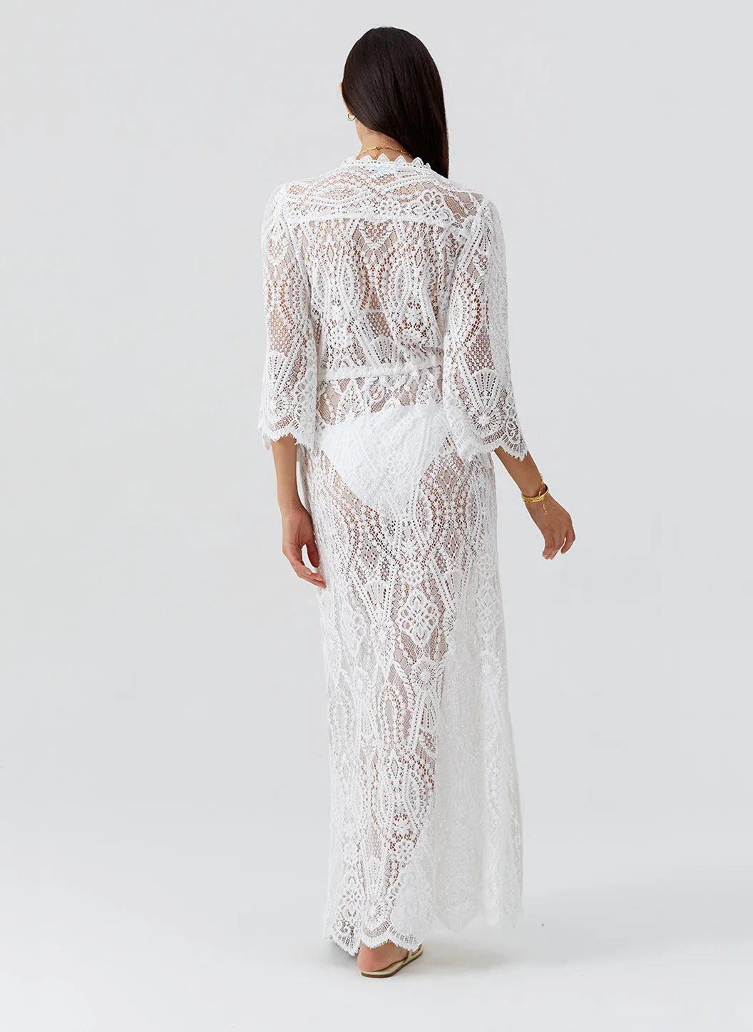 Nellie White Kaftan sold by Melissa Odabash product image thumbnail 3