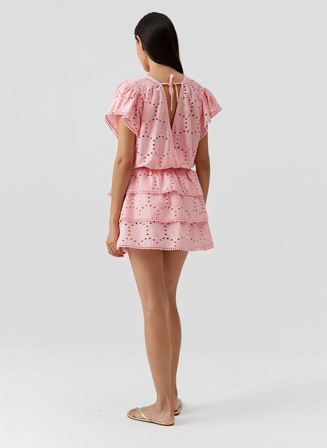 Jess Peach Dress sold by Melissa Odabash product image thumbnail 4