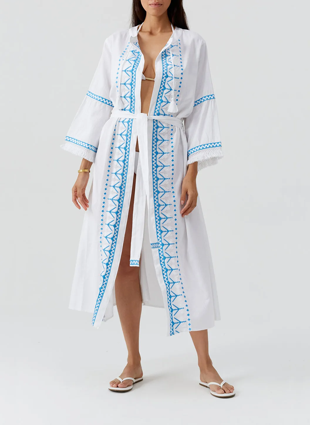 Anais White/Ocean Kaftan sold by Melissa Odabash product image thumbnail 2