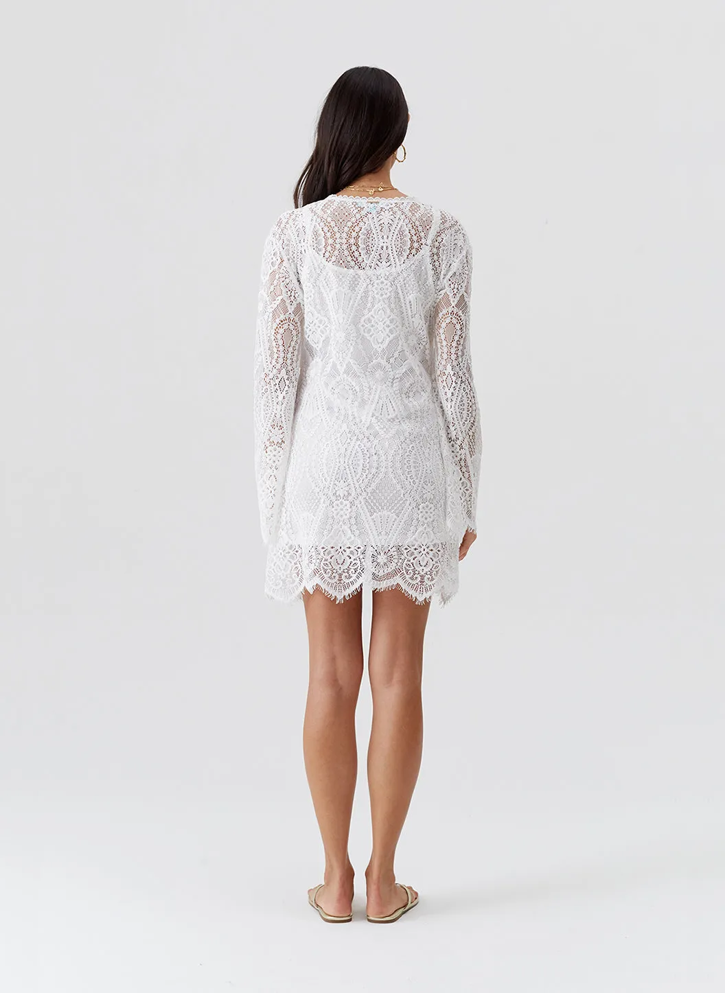 Elizabeth White Dress sold by Melissa Odabash product image thumbnail 3