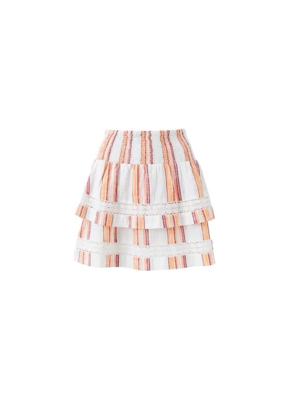 Barbara Sunset Stripe Skirt made by Melissa Odabash
