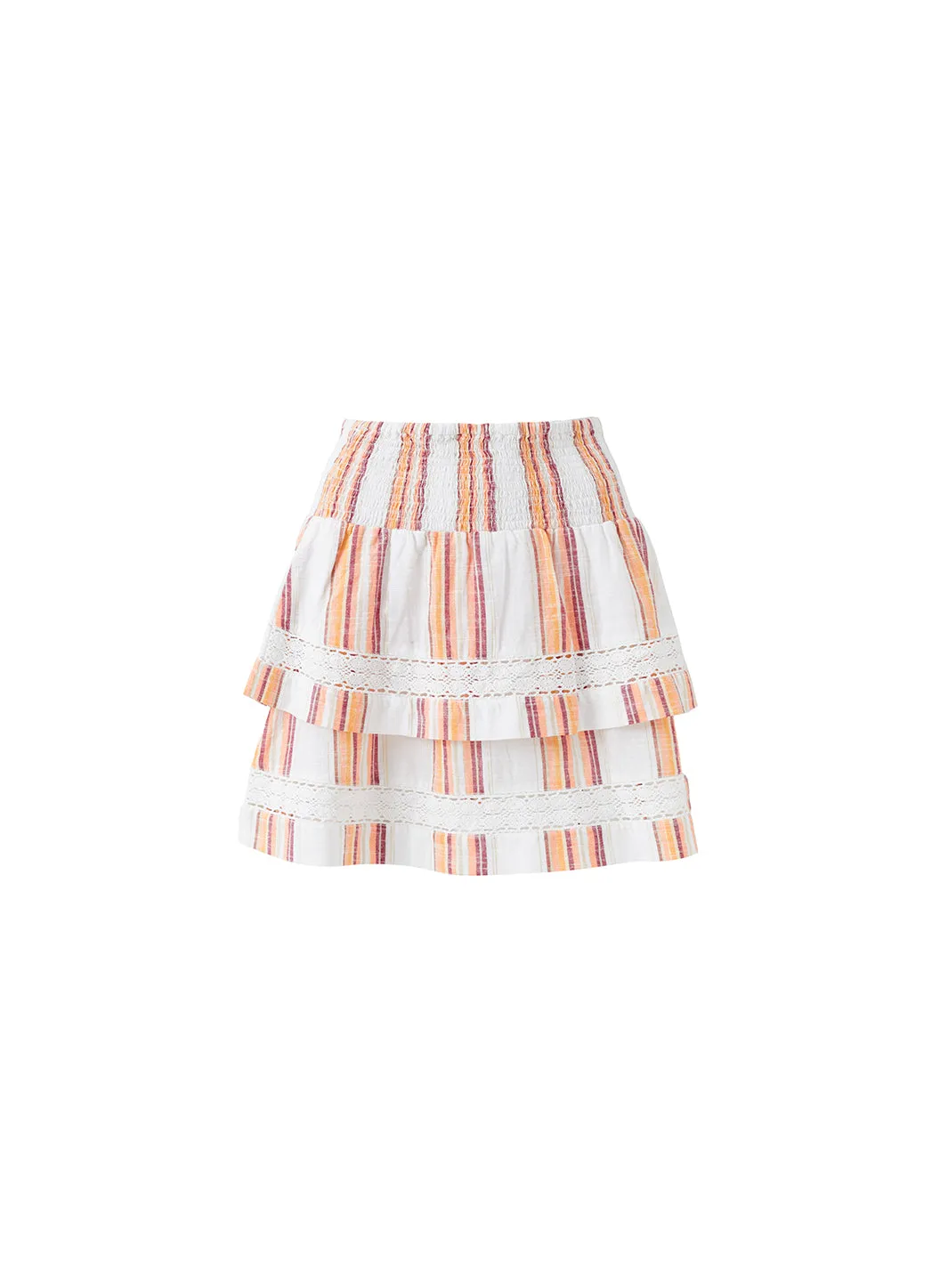 Barbara Sunset Stripe Skirt sold by Melissa Odabash