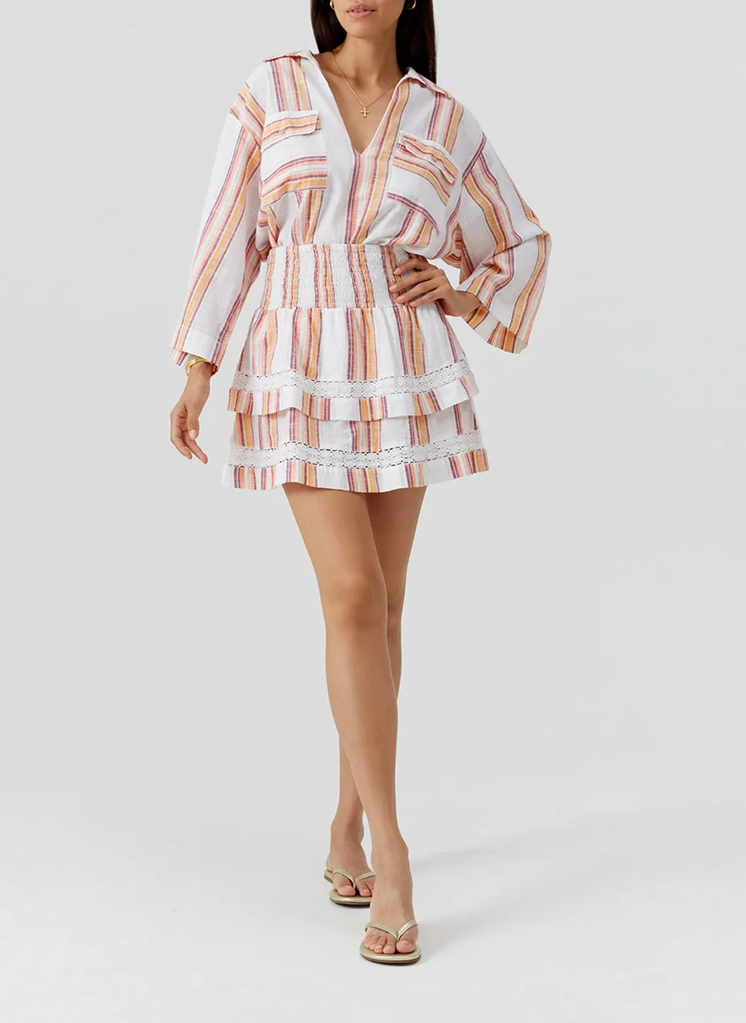 Barbara Sunset Stripe Skirt sold by Melissa Odabash product image thumbnail 5