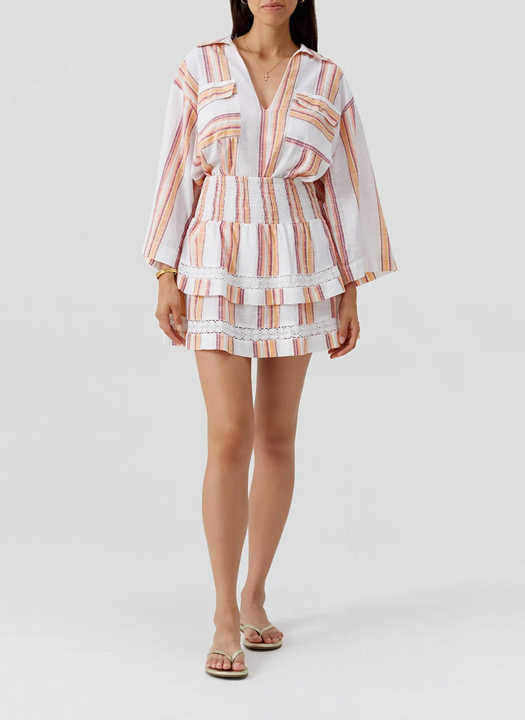 Barbara Sunset Stripe Skirt sold by Melissa Odabash product image thumbnail 3