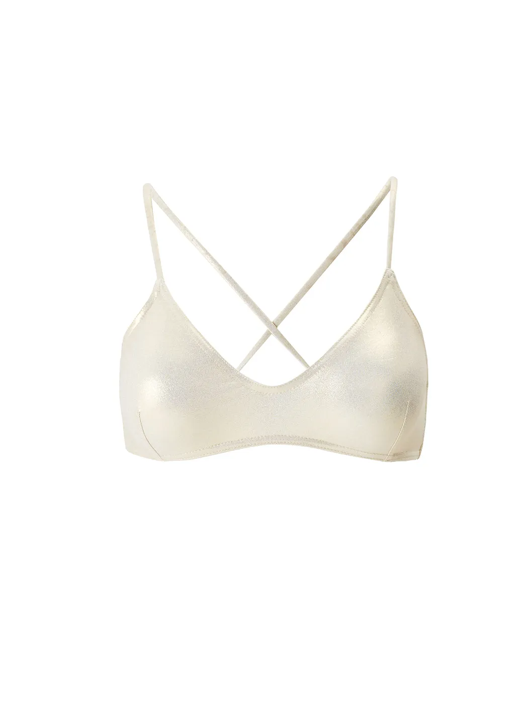 Singapore Gold Bikini Top sold by Melissa Odabash