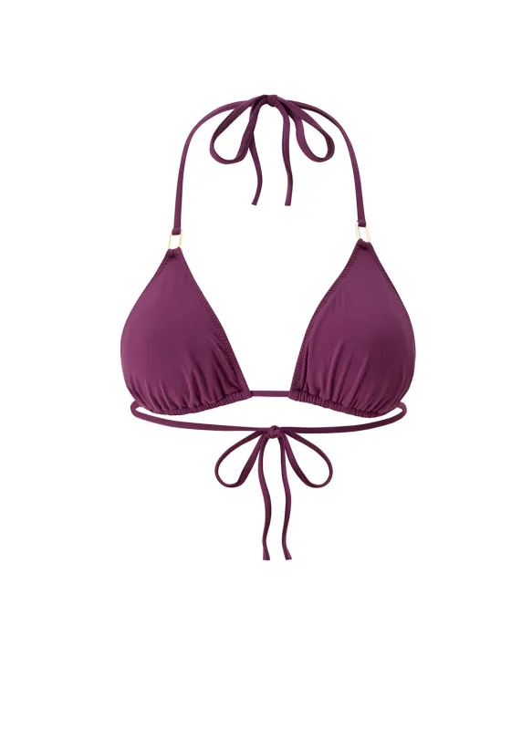 Cancun Bordeaux Bikini Top made by Melissa Odabash