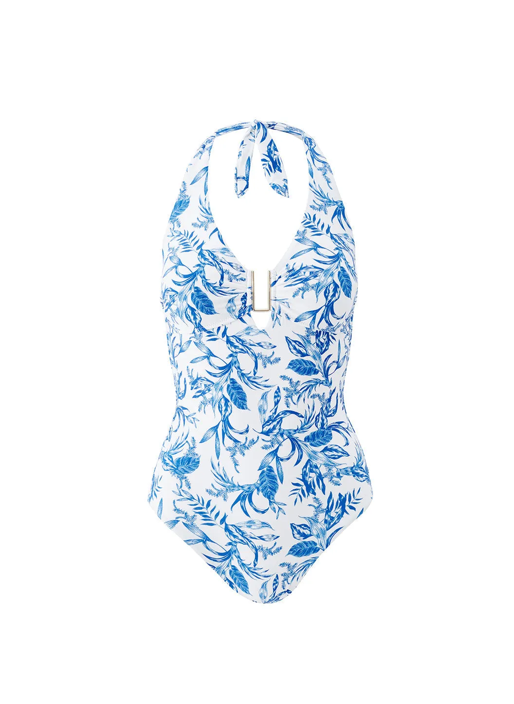 Tampa Blue Leaf Swimsuit sold by Melissa Odabash