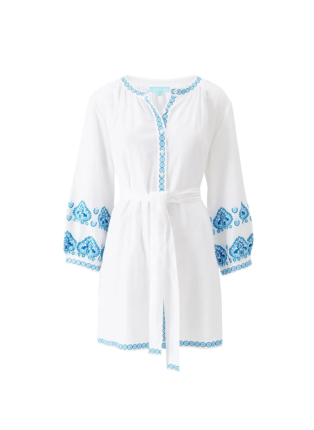 Tania White Teal Dress sold by Melissa Odabash