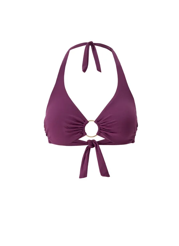 Brussels Bordeaux Bikini Top made by Melissa Odabash