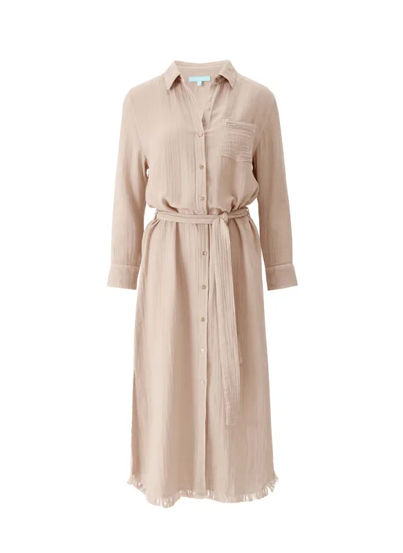 Margot Beige Dress made by Melissa Odabash