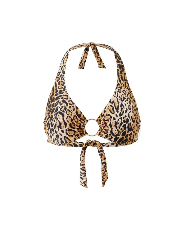 Brussels Cheetah Bikini Top made by Melissa Odabash
