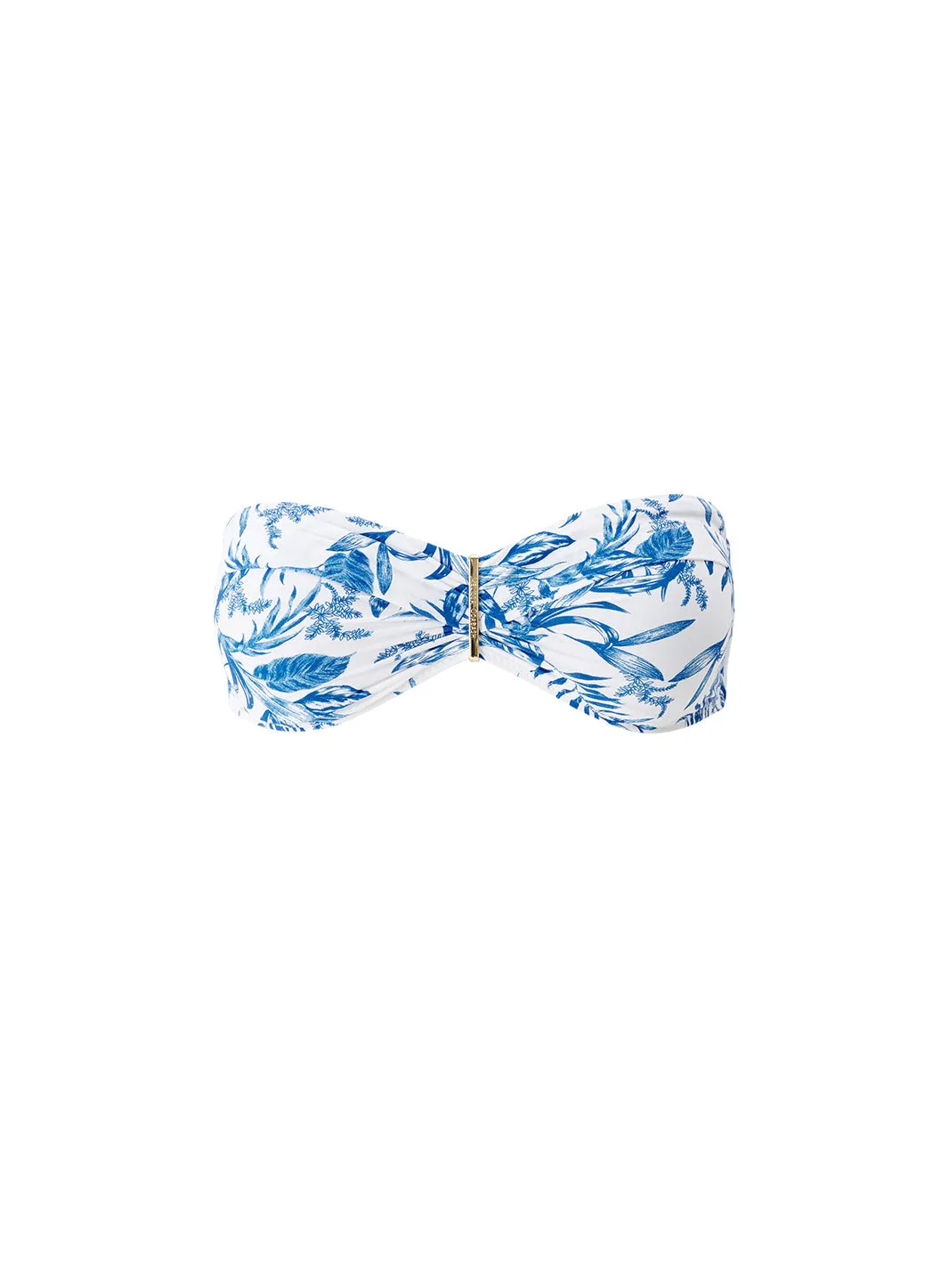 Positano Blue Leaf Bikini Top sold by Melissa Odabash