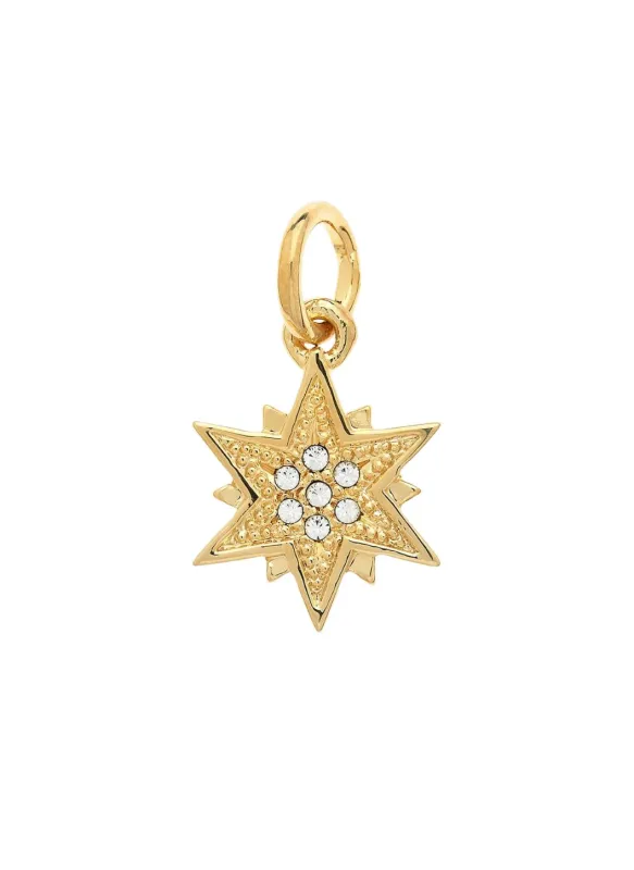 Gold Crystal Star Charm sold by Melissa Odabash
