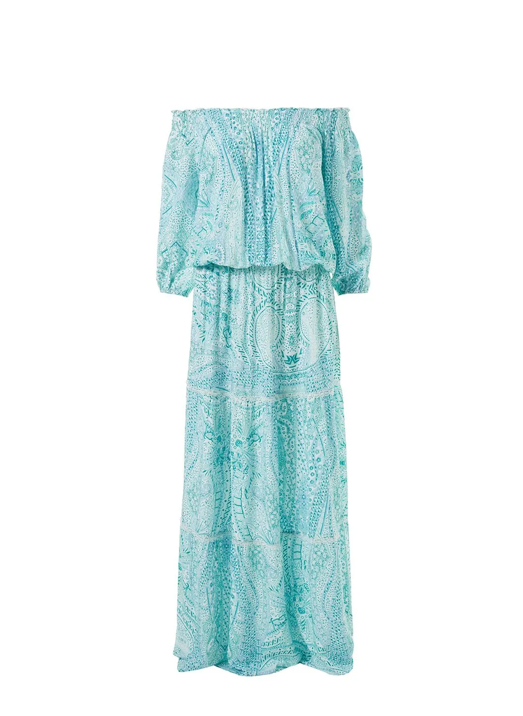 Casey Paisley Off The Shoulder Maxi Dress sold by Melissa Odabash