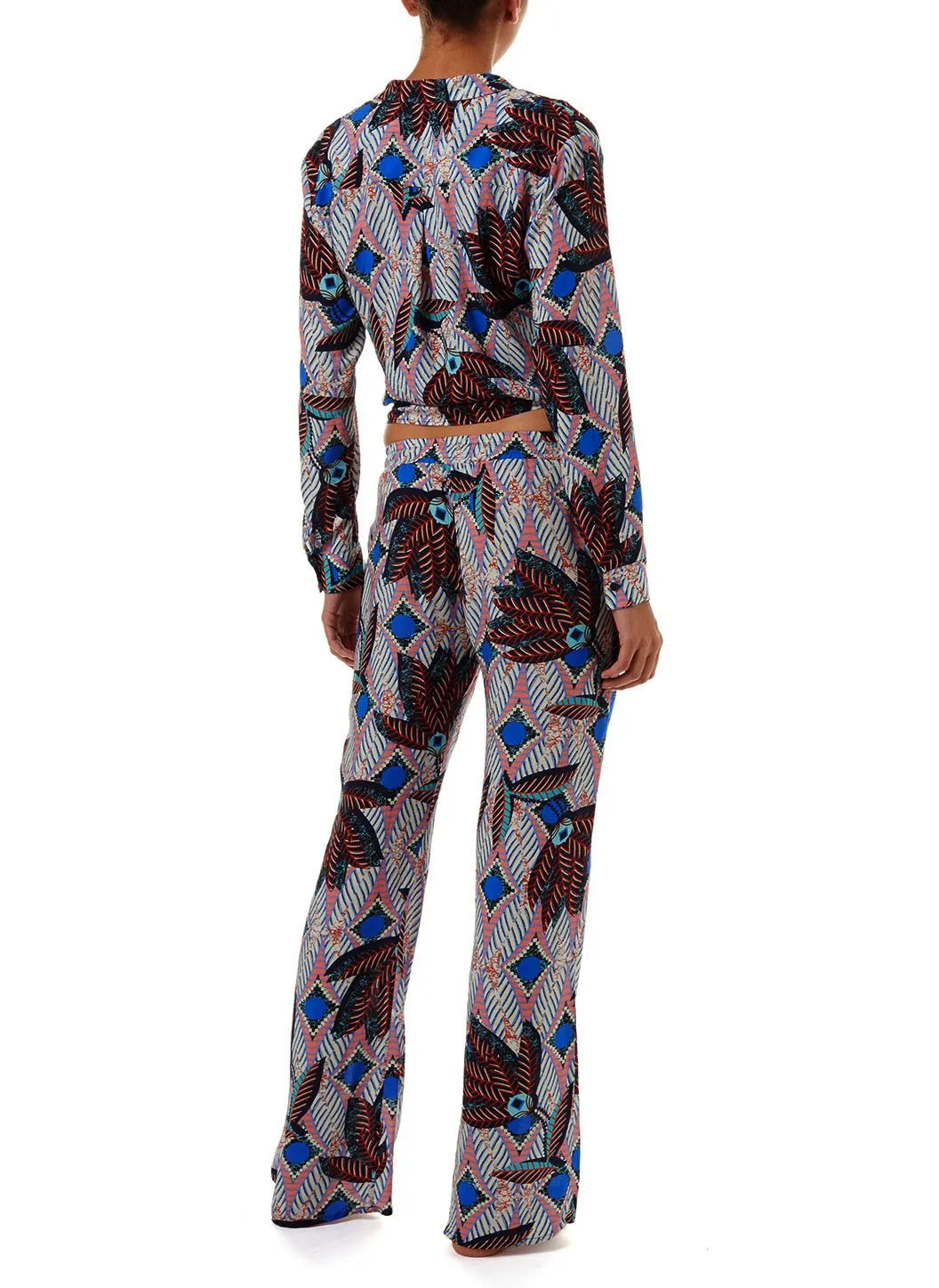 Bea Boho Print Cropped Shirt sold by Melissa Odabash product image thumbnail 4