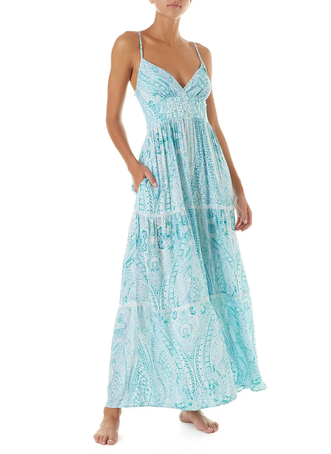 Jamie Paisley Empireline Maxi Dress sold by Melissa Odabash product image thumbnail 3