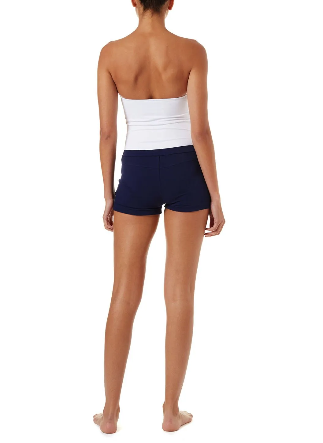 Sophia Navy Pique Lace-Up Eyelet Shorts sold by Melissa Odabash product image thumbnail 3
