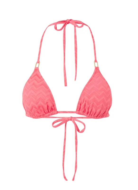 Cancun Coral Wave Classic Traingle Bikini Top made by Melissa Odabash