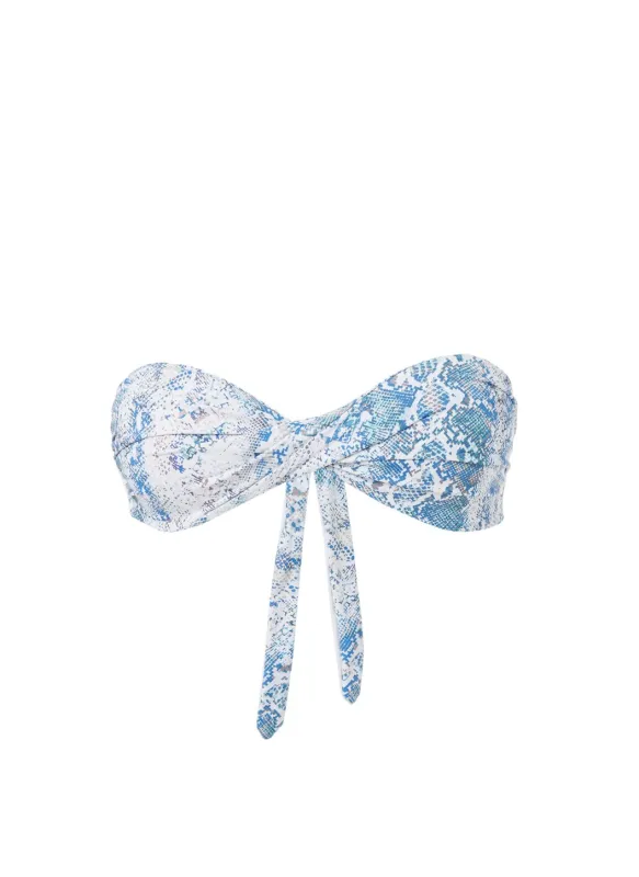 Martinique Serpente Bandeau Padded Twist Bikini Top made by Melissa Odabash