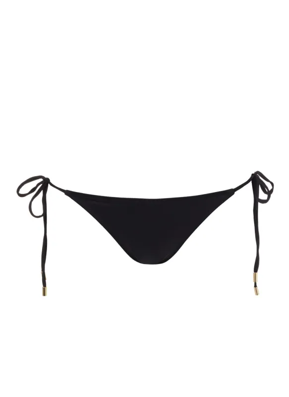Miami Black Triangle Ring Bikini Bottom made by Melissa Odabash