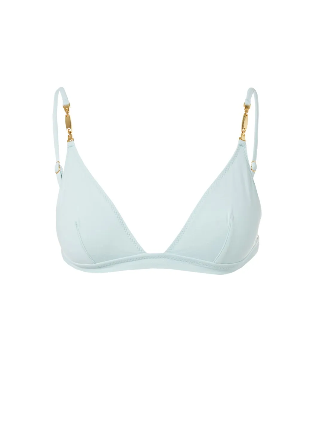 Mexico Mint Bralette Gold Link Bikini Top sold by Melissa Odabash
