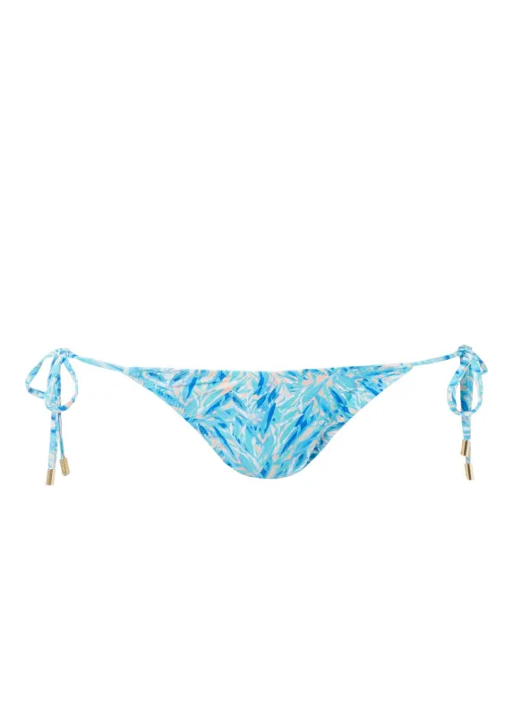 Miami Blue Leaf Triangle Ring Bikini Bottom made by Melissa Odabash