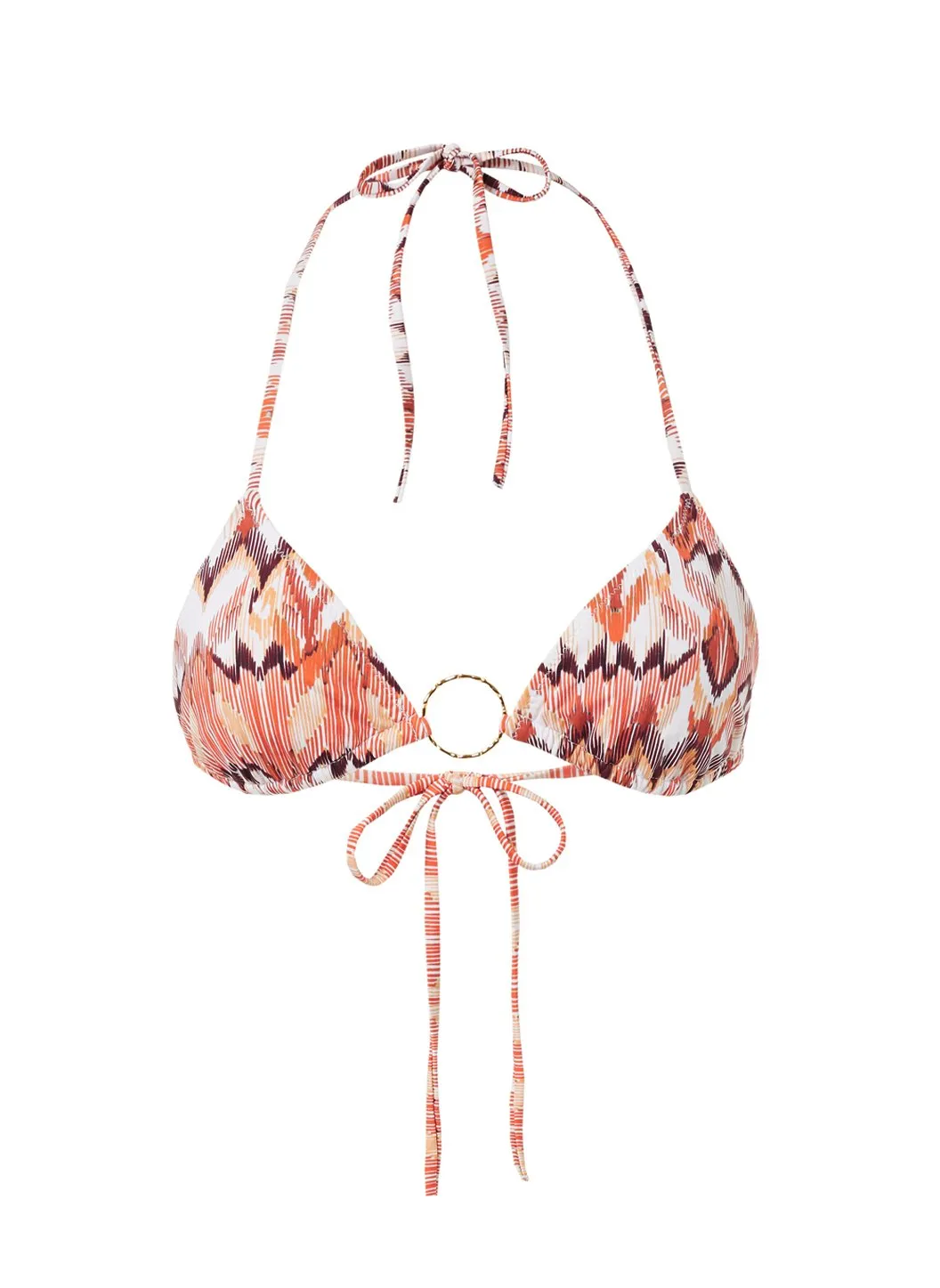 Miami Ikat Triangle Ring Bikini Top sold by Melissa Odabash