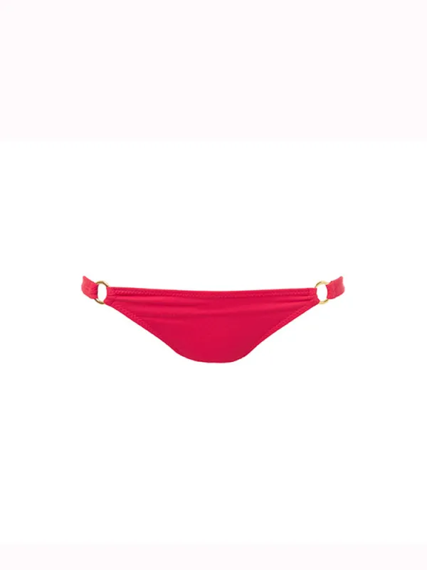 Montengro Red Bralette Ring Bikini Bottom made by Melissa Odabash