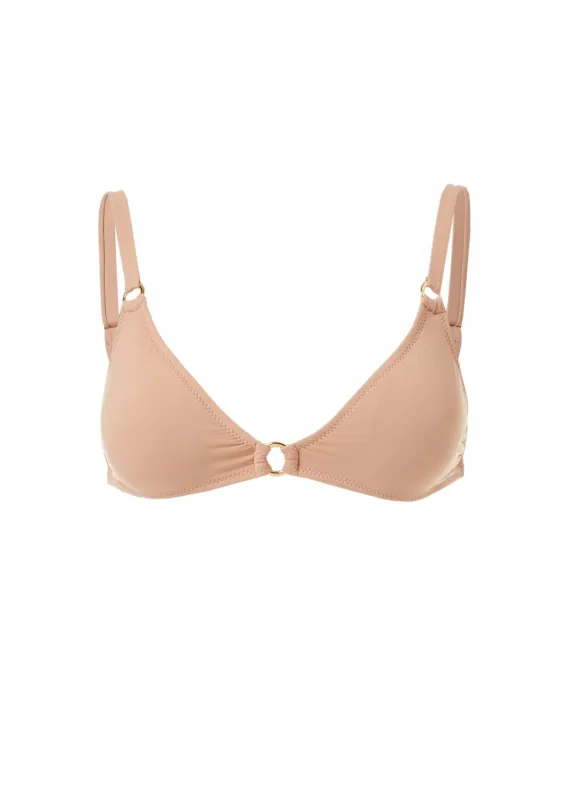 Montenegro Tan Bralette Ring Bikini Top made by Melissa Odabash