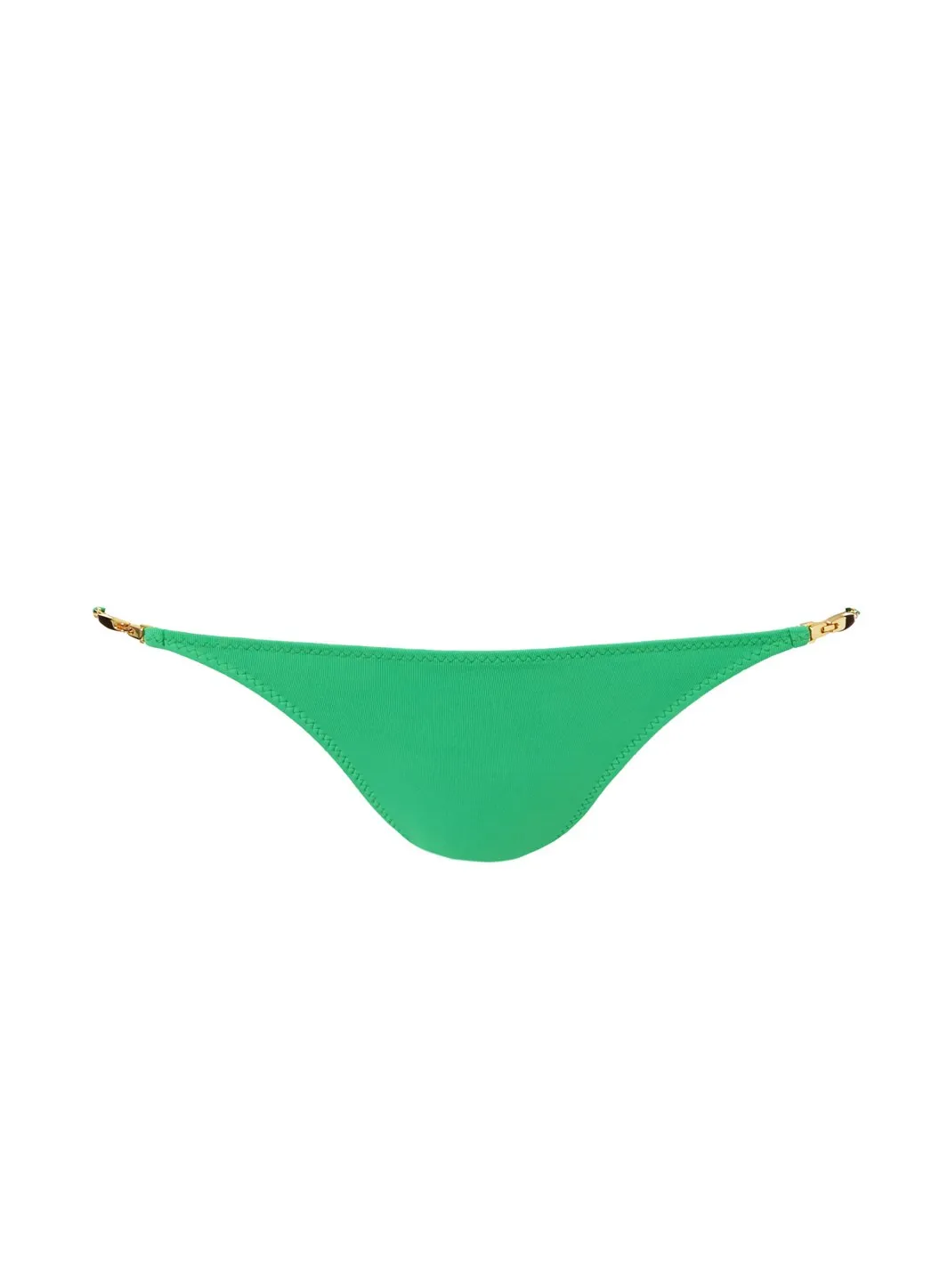 Mustique Green Halterneck Gold Link Bikini Bottom sold by Melissa Odabash