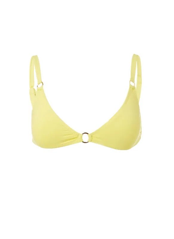 Montenegro Yellow Bralette Ring Bikini Top made by Melissa Odabash