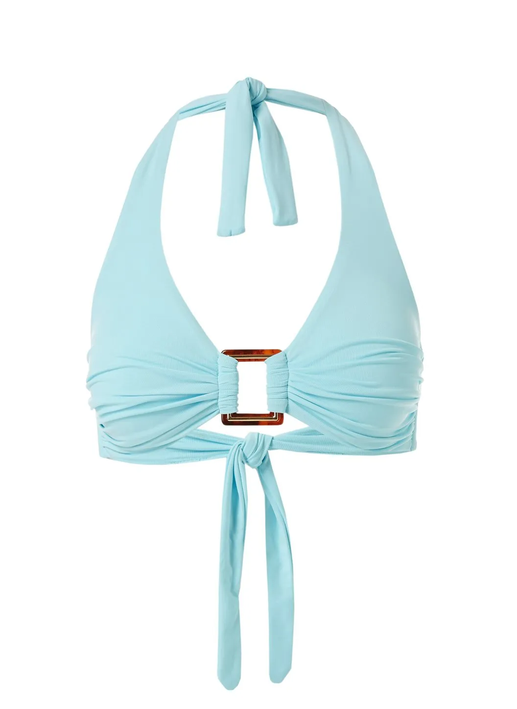 Paris Sky Halterneck Rectangle Trim Bikini Top sold by Melissa Odabash
