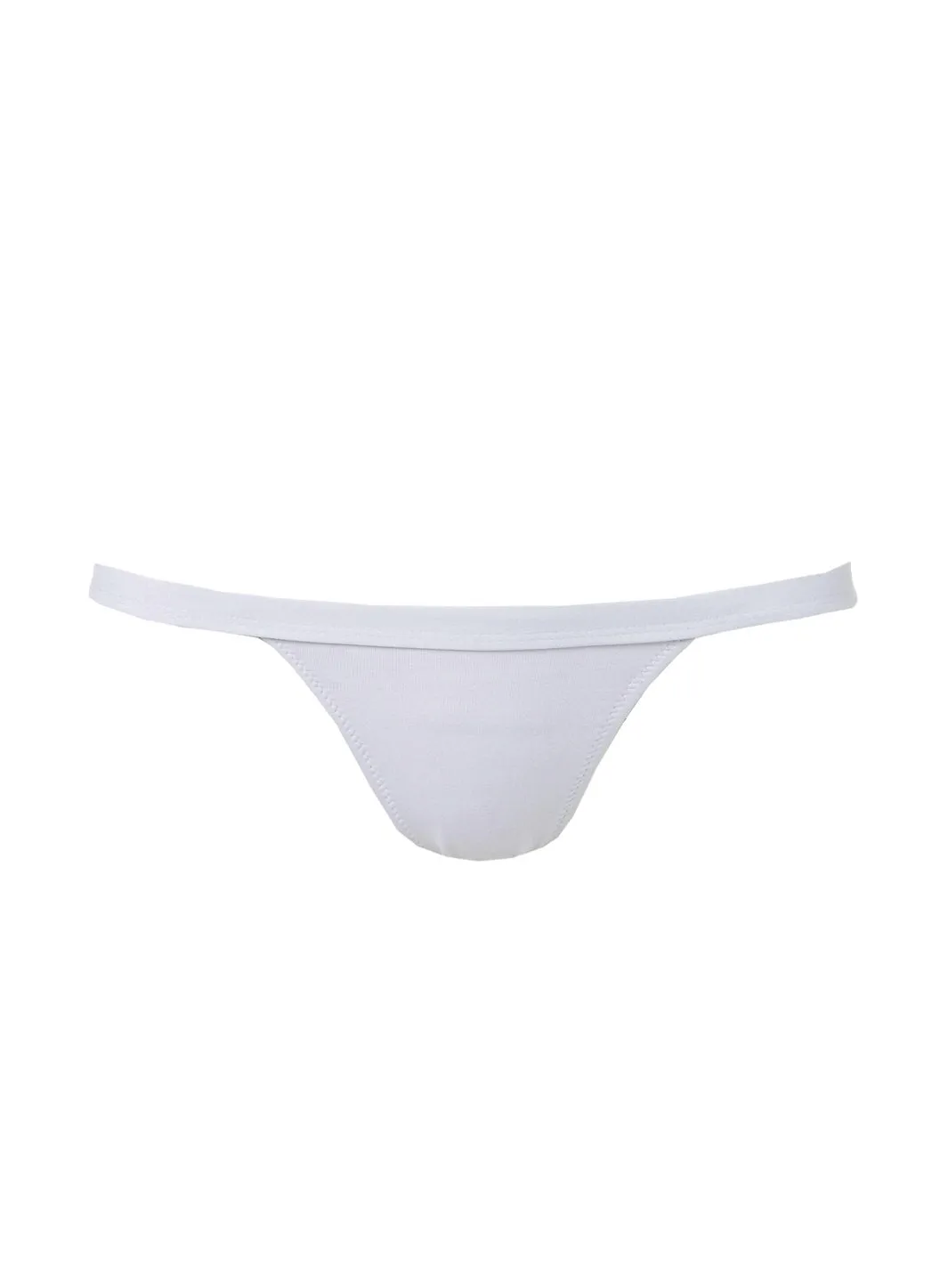 Orlando White Classic Over The Shoulder Crop Bikini Bottom sold by Melissa Odabash