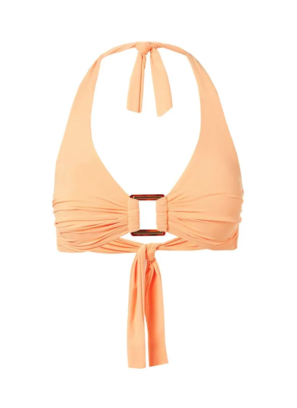 Paris Mango Halterneck Rectangle Trim Bikini Top made by Melissa Odabash