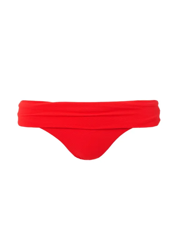 Provence Red Pique Halterneck Supportive Bikini Bottom made by Melissa Odabash